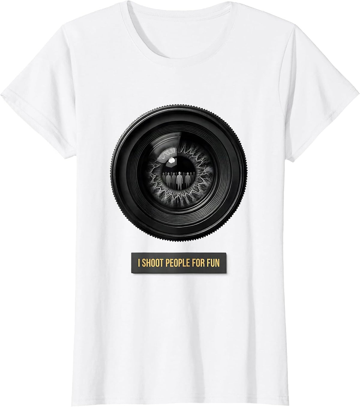 I Shoot People For Fun Funny Photographer Gift Camera Humor T-Shirt - White