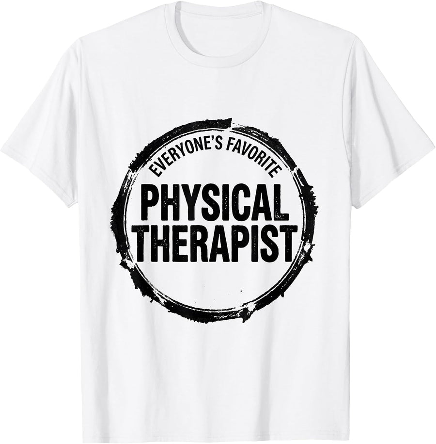 Men's Everyone's Favorite Physical Therapist Rubber Stamp T-Shirt - White