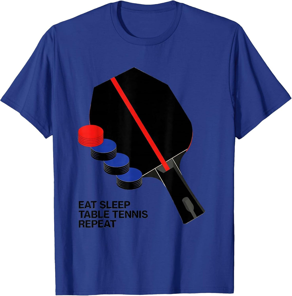 Men's EAT SLEEP TABLE TENNIS REPEAT Funny Table Tennis Player T-Shirt - Royal Blue