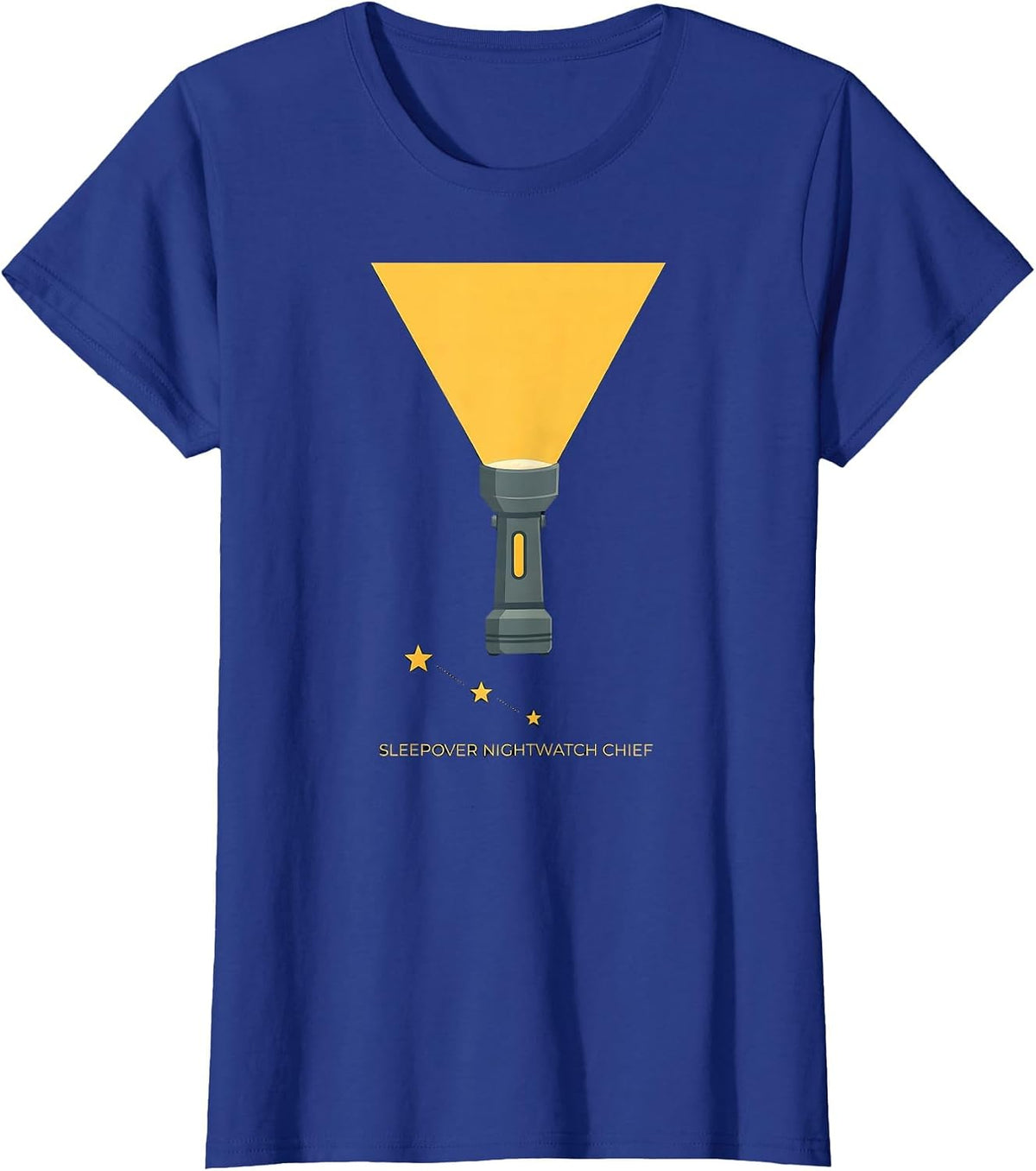 Women's Sleepover Nightwatch Chief Funny Slumber Party Squad T-Shirt - Royal Blue
