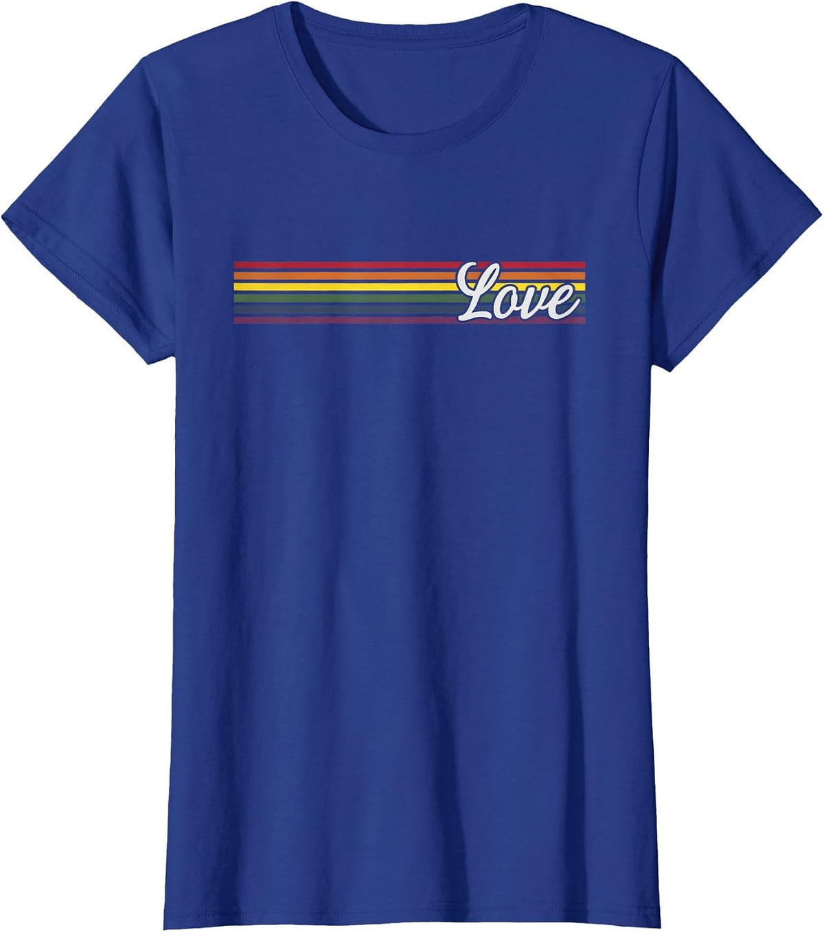 LGBT Pride Flag Rainbow Lesbian Transgender Homo T-Shirt - Royal Blue