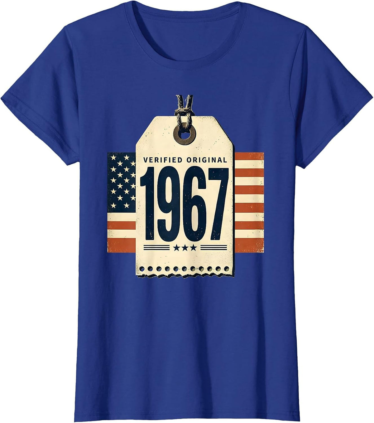 Women's VERIFIED ORIGINAL 1967 Vintage Stamp 61st Birthday Gift Men T-Shirt - Royal Blue