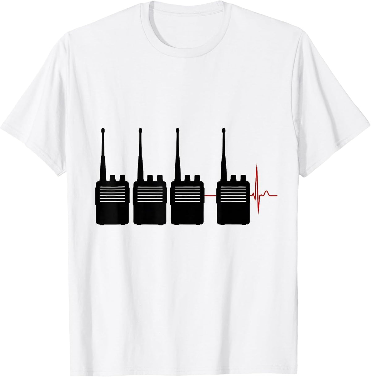 Men's Dispatch Radio Silhouettes Dark Humor EMT Paramedic Gift T-Shirt - White