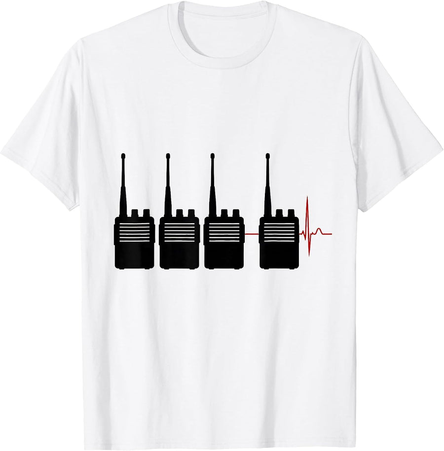 Men's Dispatch Radio Silhouettes Dark Humor EMT Paramedic Gift T-Shirt - White