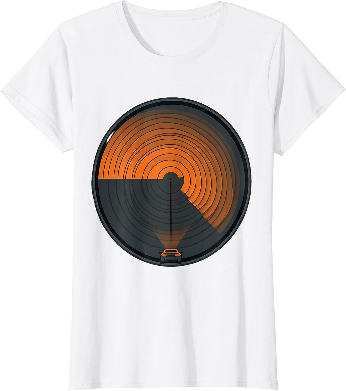 Women's Compact Radar Scope Minimalist Storm Chaser Meteorology T-Shirt - White