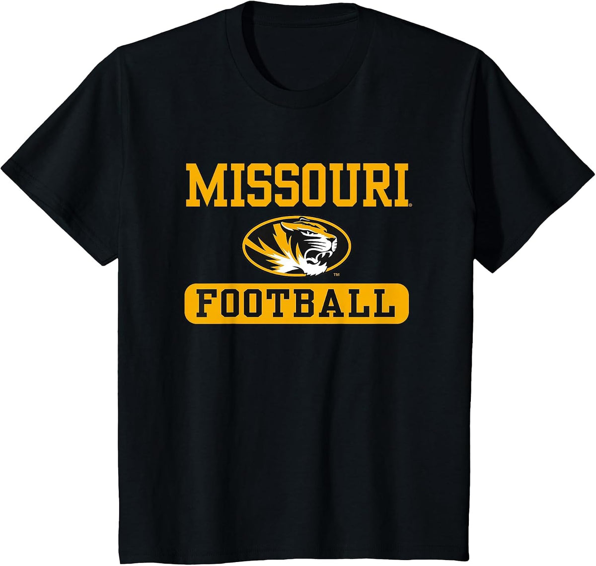 Missouri Tigers Football Officially Licensed T-Shirt - Black