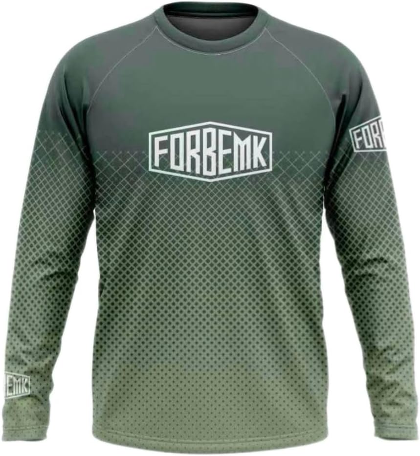 FORBEMK Men's Bike Shirts Long Sleeve Quick Dry&Moisture-Wicking Running Hiking Cycling Jerseys Long Sleeve Bicycle Shirt -