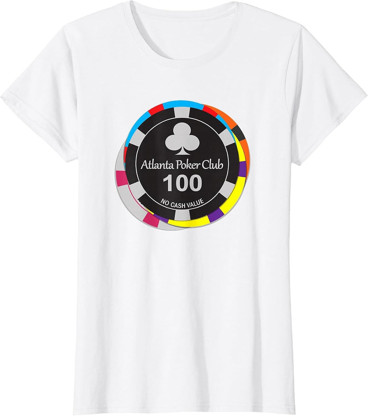 Atlanta Poker Club Big Stack T-Shirt T-Shirt - White
