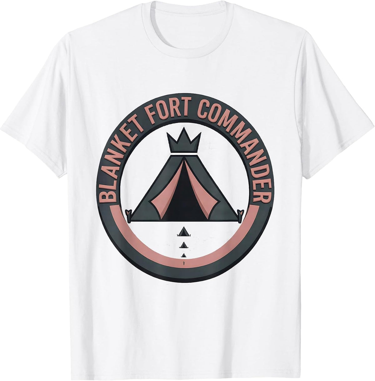 Blanket Fort Commander Playful Slumber Party Squad Matching T-Shirt - White
