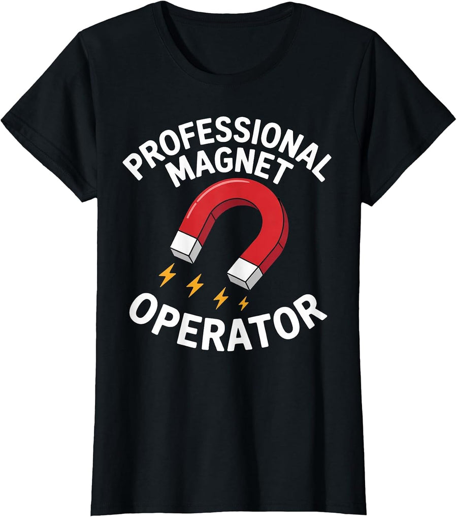 Magnet Operator Radiologist MRI Technologist MRI Tech T-Shirt - Black
