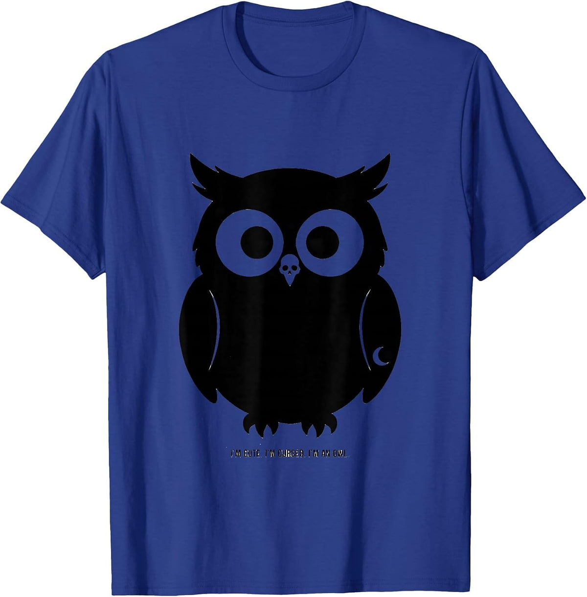I'm Cute. I'm Cursed. I'm an Owl Kawaii Pastel-Goth T-Shirt - Royal Blue