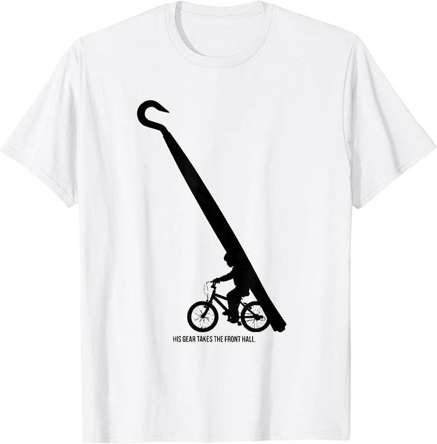 Men's His Gear Takes The Front Hall Funny Firefighter Occupation T-Shirt - White