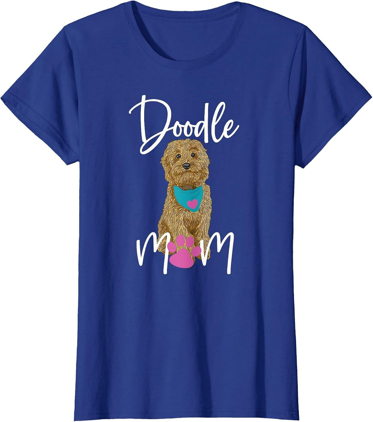 Doodle Dog Goldendoodle Doodle Mom Design T-Shirt - Royal Blue