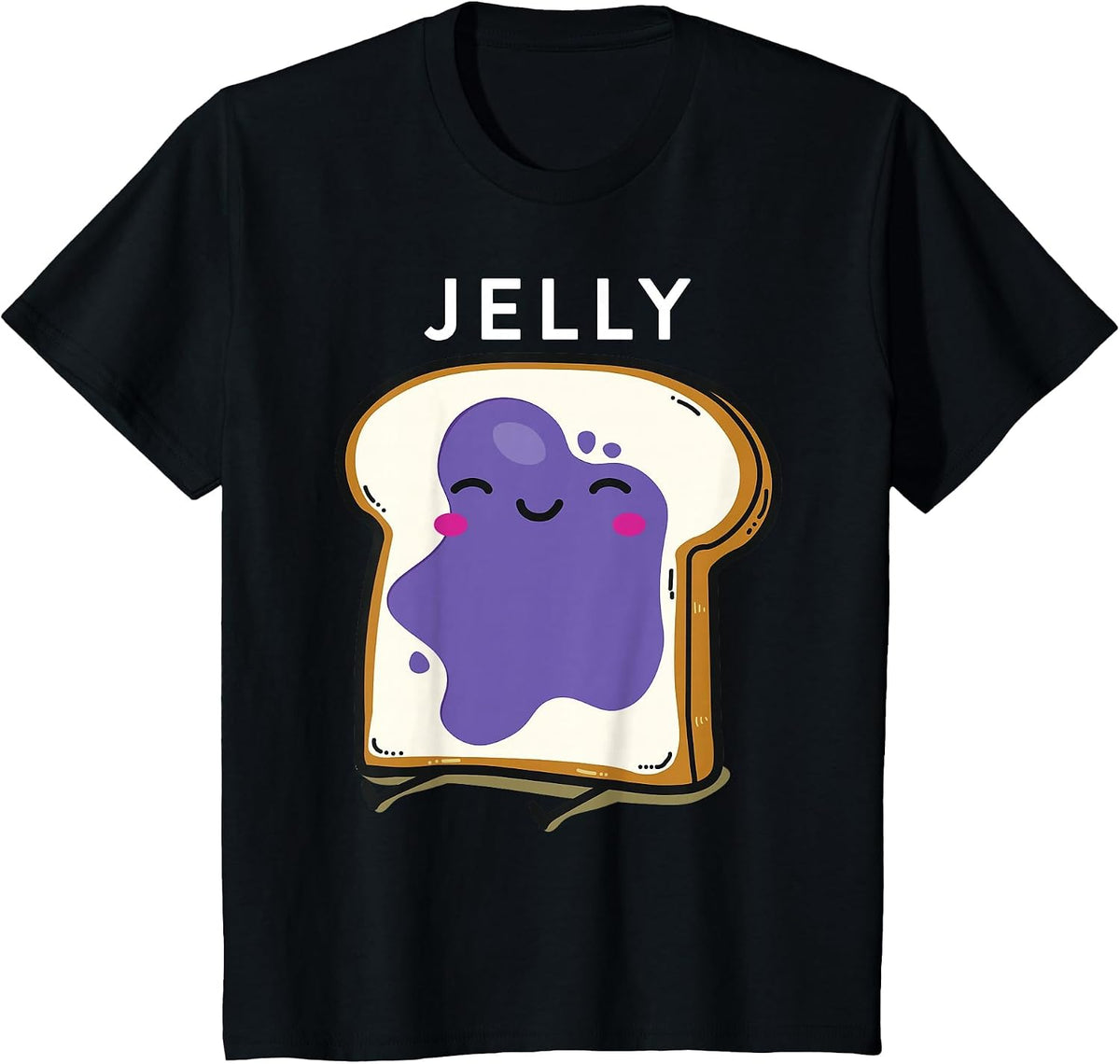 Peanut Butter & Jelly Matching Couple Shirts Funny Outfits T-Shirt - Black