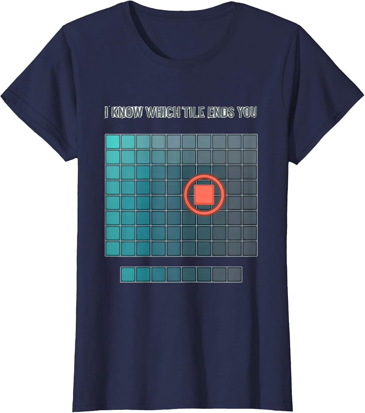 Women's I Know Which Tile Ends You Funny Periodic Table Chemistry T-Shirt - Navy Blue