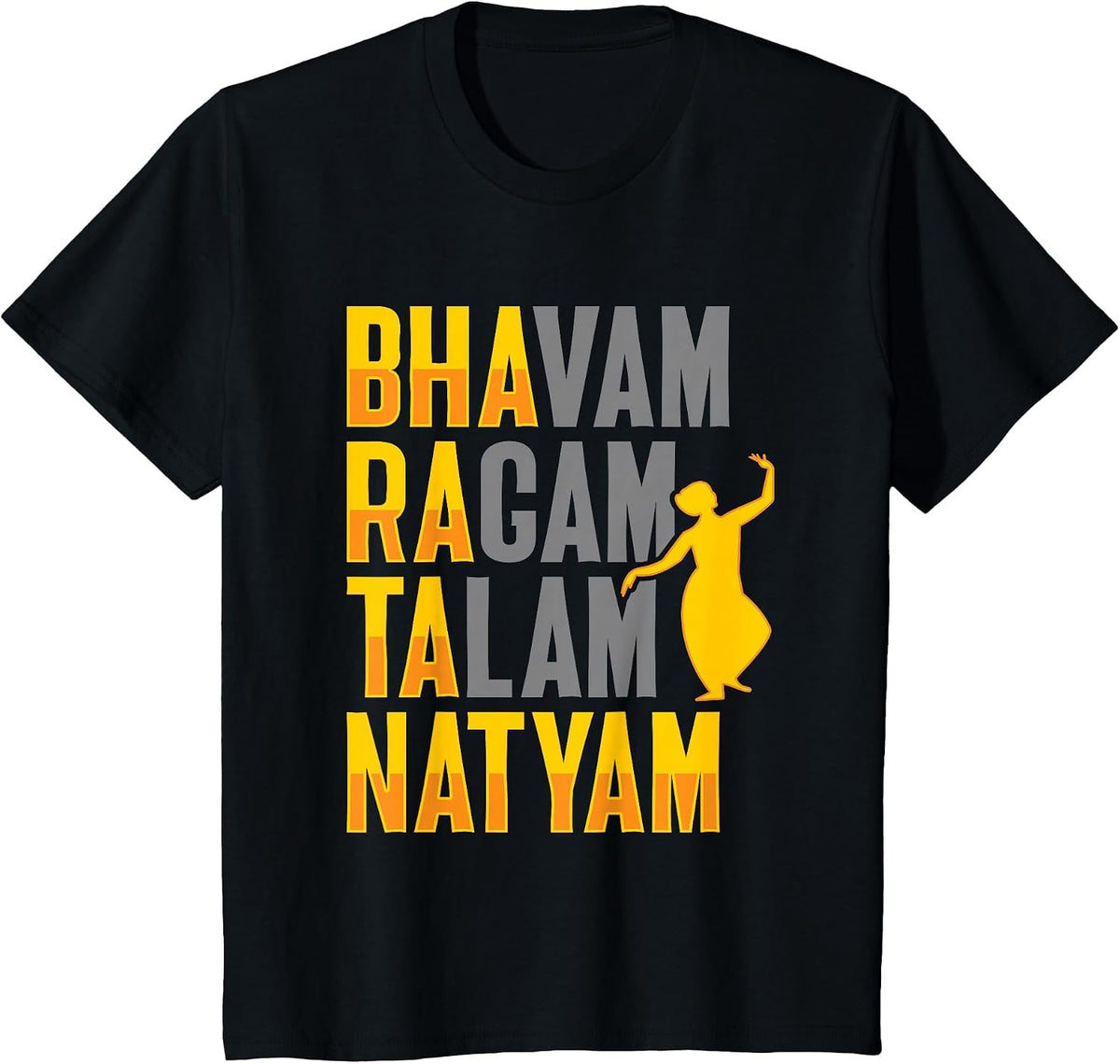 Bharatanatyam Design for a Bharatanatyam Dancer T-Shirt - Black
