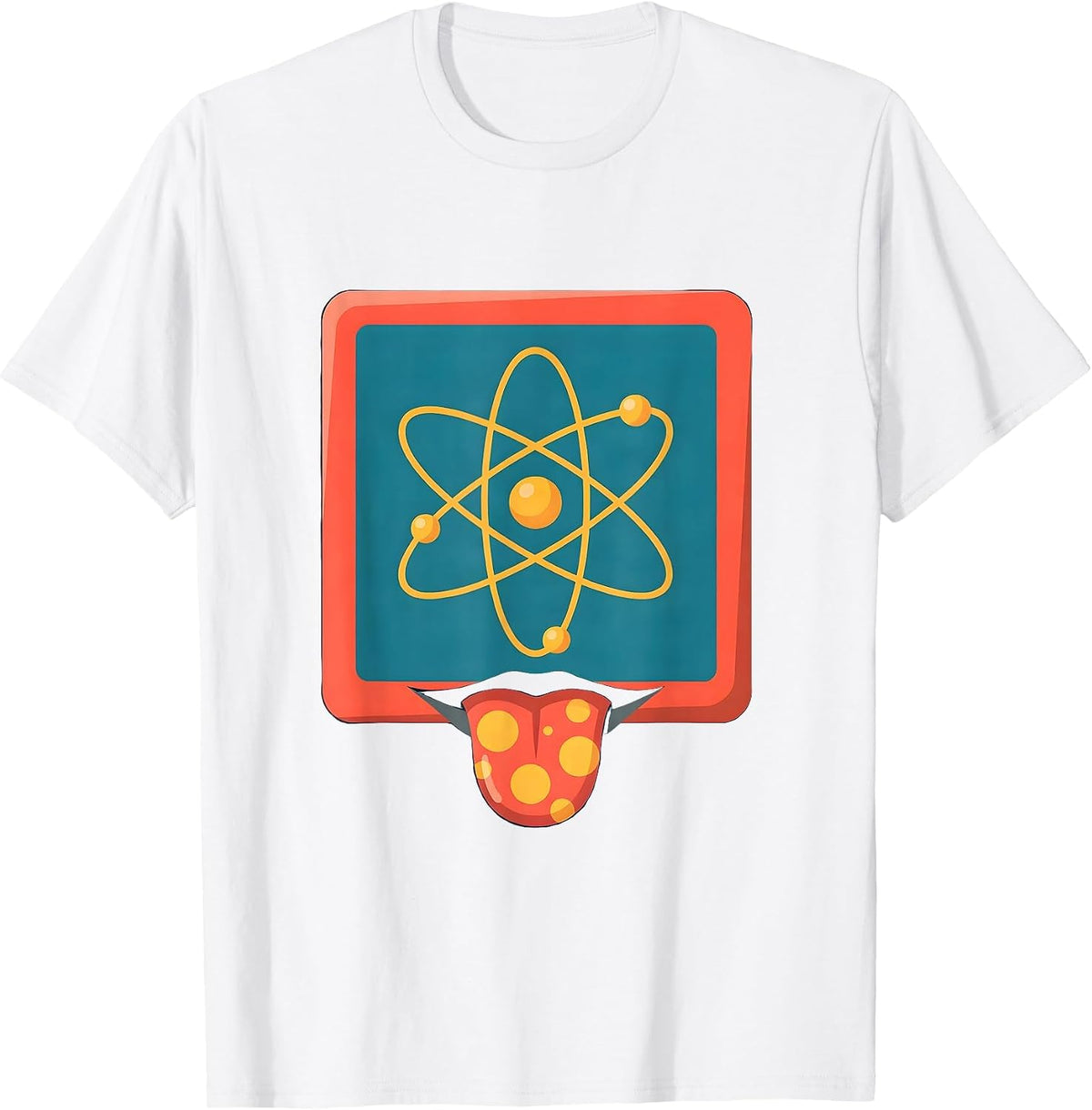 Men's Periodic Table Element Lick Funny Chemistry Graphic T-Shirt - White