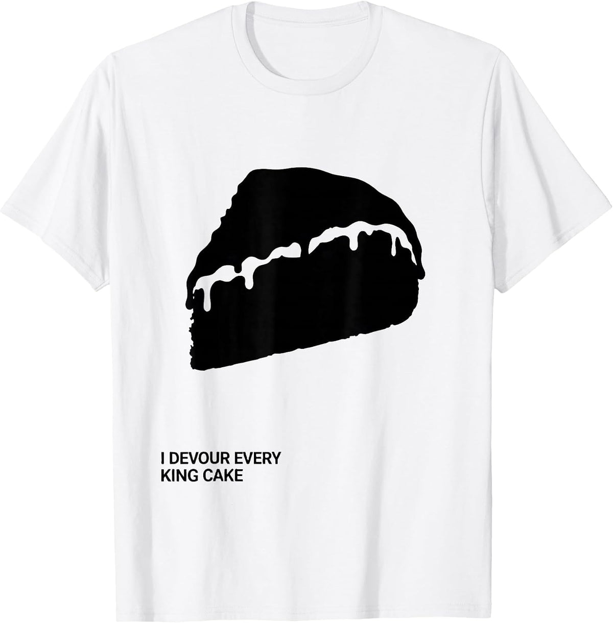Men's I Devour Every King Cake Mardi Gras Carnival Party Humor T-Shirt - White