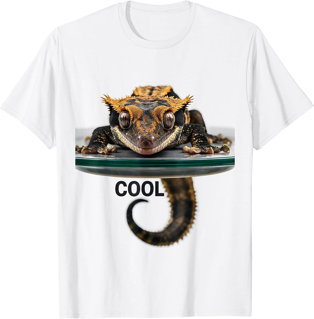 Men's Cool Funny Crested Gecko Reptile Lover Pet Owner Gift T-Shirt - White