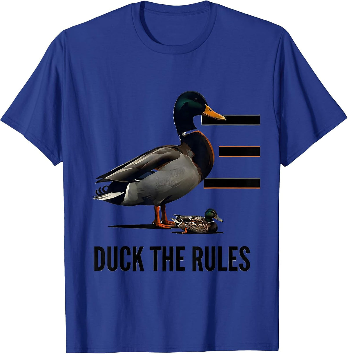 Men's Duck The Rules Minimalist Duck Hunter Humor Gift T-Shirt - Royal Blue