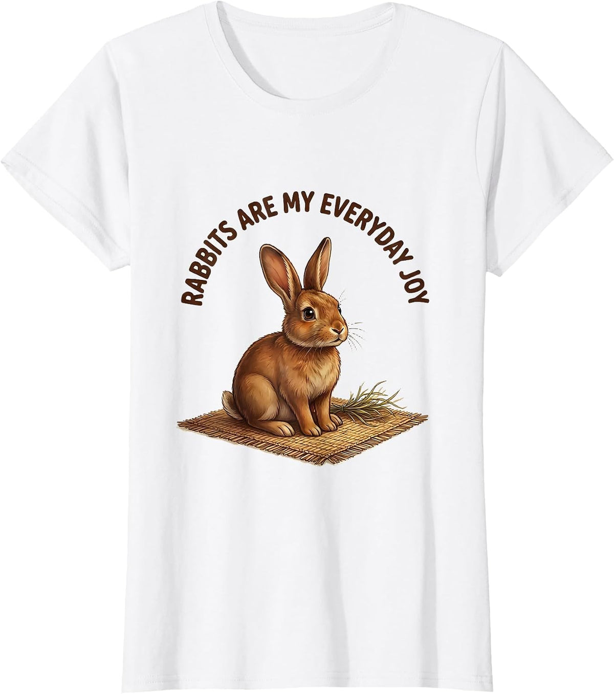Rabbits Are My Everyday Joy Cute Bunny Lover Rabbit Owner T-Shirt - White
