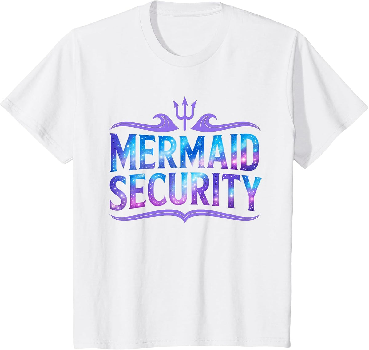 Mermaid Security Funny Dad Father Daughter Birthday Party T-Shirt - White