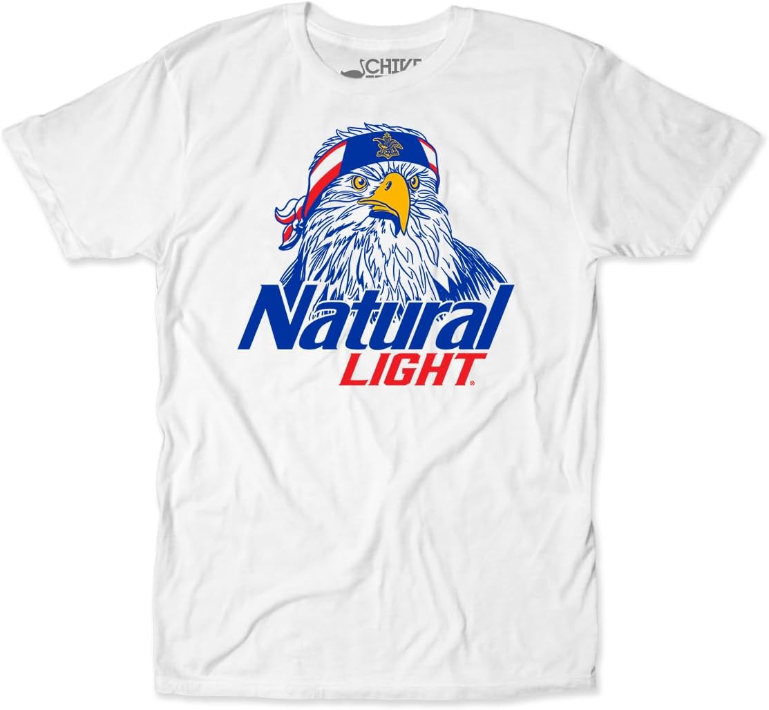 Natural Light Natty American Eagle Beer T-Shirt - White