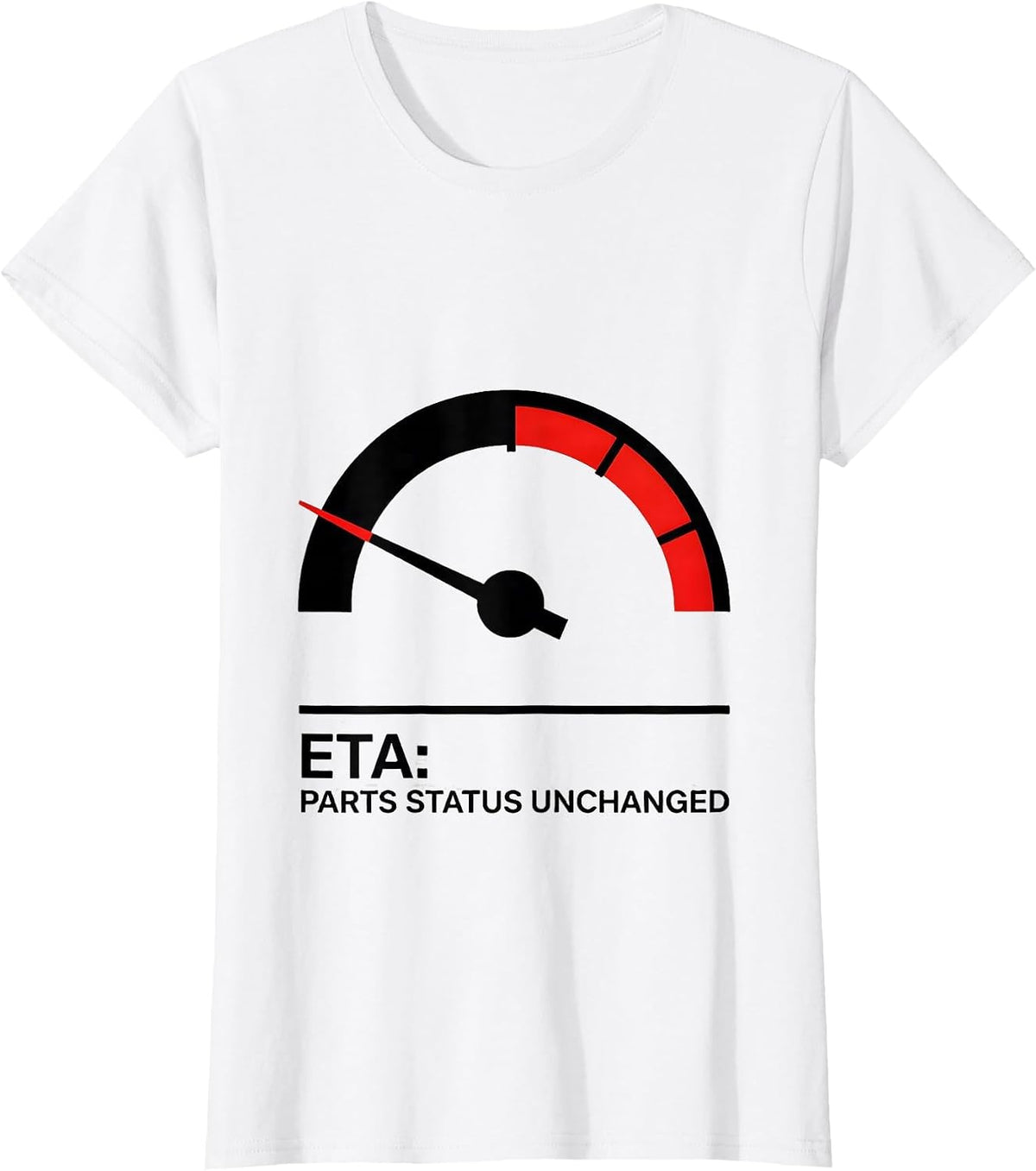 Women's ETA PARTS STATUS UNCHANGED Funny Mechanic Skeleton Auto T-Shirt - White
