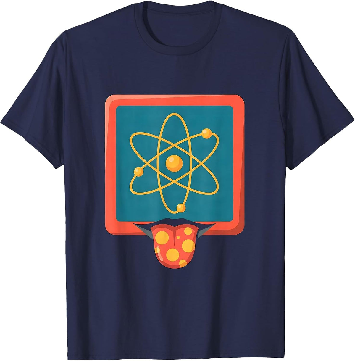 Men's Periodic Table Element Lick Funny Chemistry Graphic T-Shirt - Navy Blue
