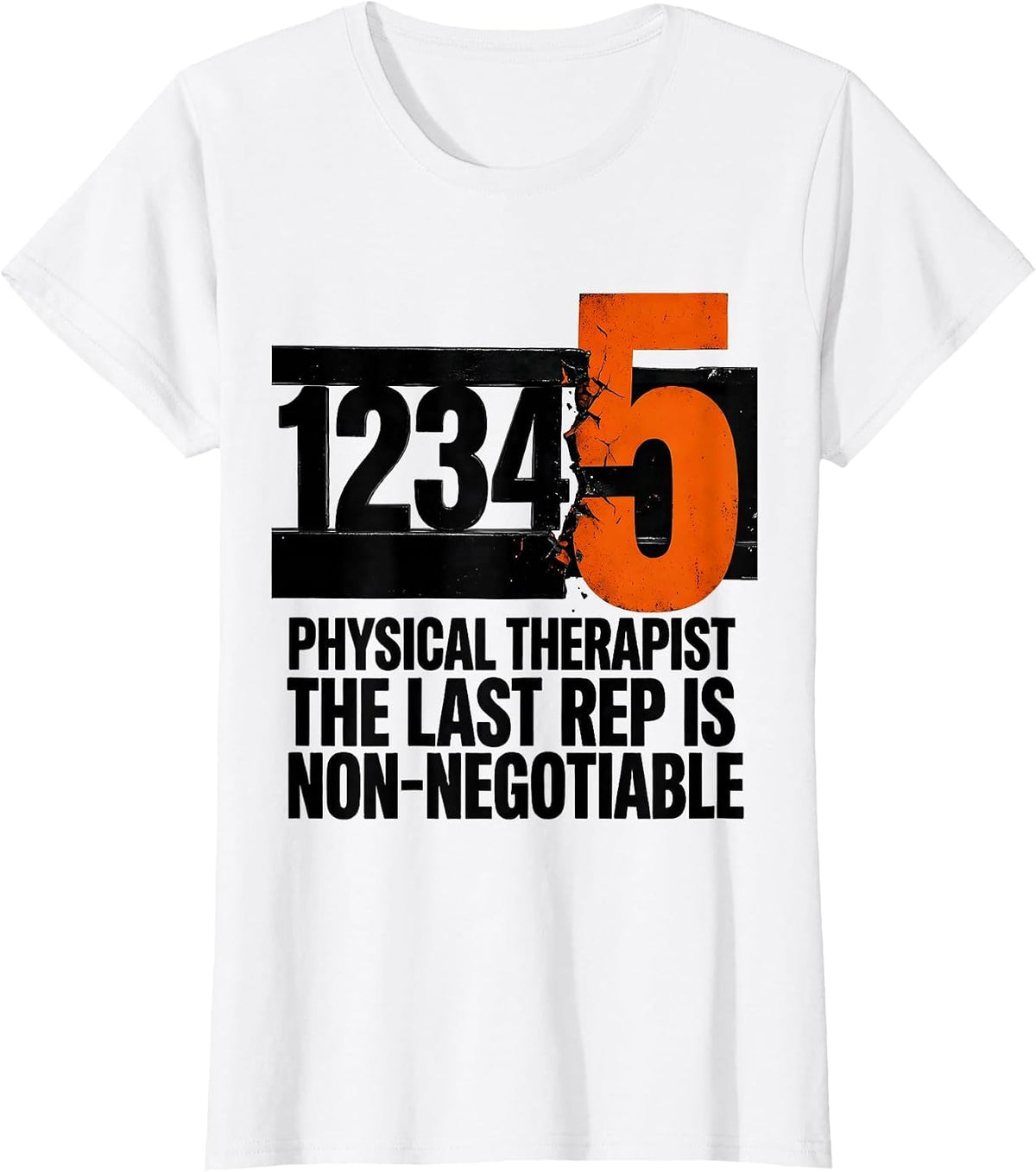 Women's Physical Therapist The Last Rep Is Non-Negotiable Retro T-Shirt - White