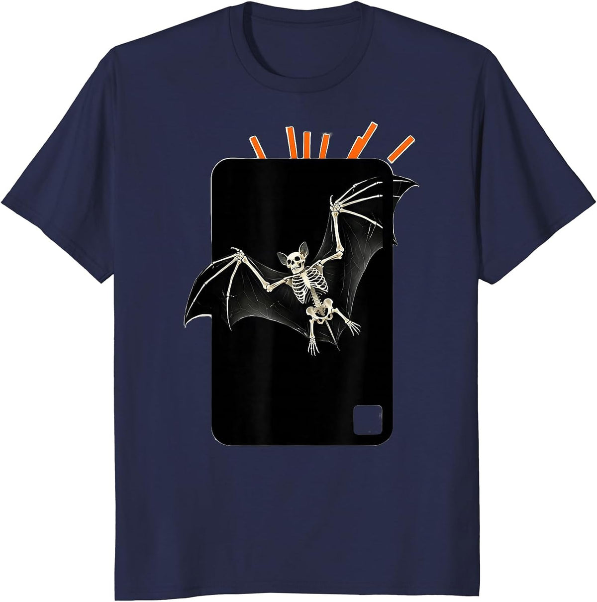 X-Ray Detector Bat Flight Radiology Tech Halloween Humor T-Shirt - Navy Blue