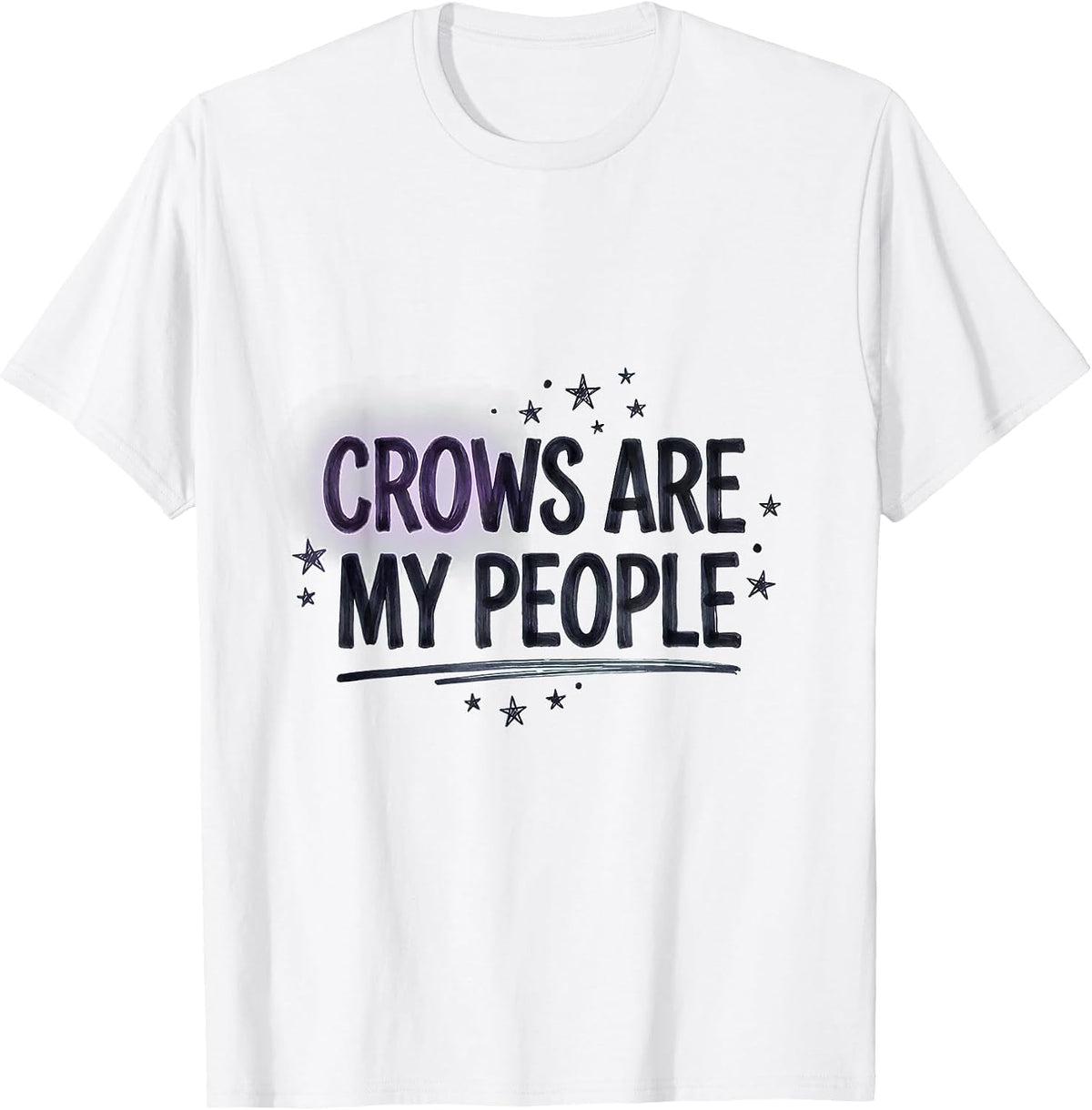 Men's Crows Are My People Crow Lover Design T-Shirt - White