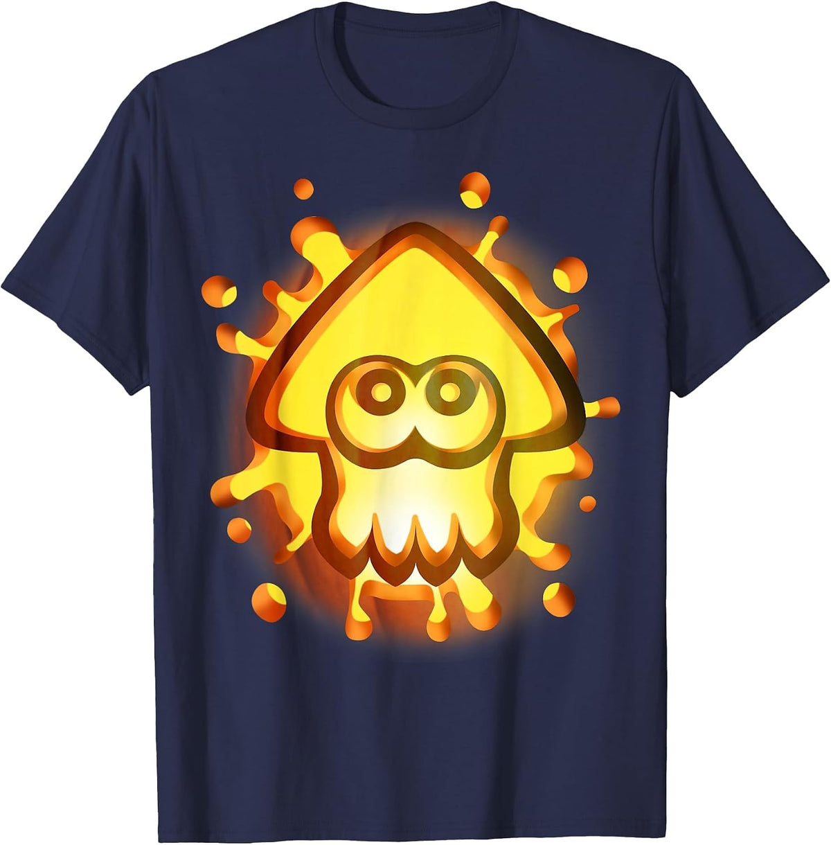 Nintendo Splatoon Inkling Halloween Pumpkin Graphic T-Shirt T-Shirt - Navy Blue