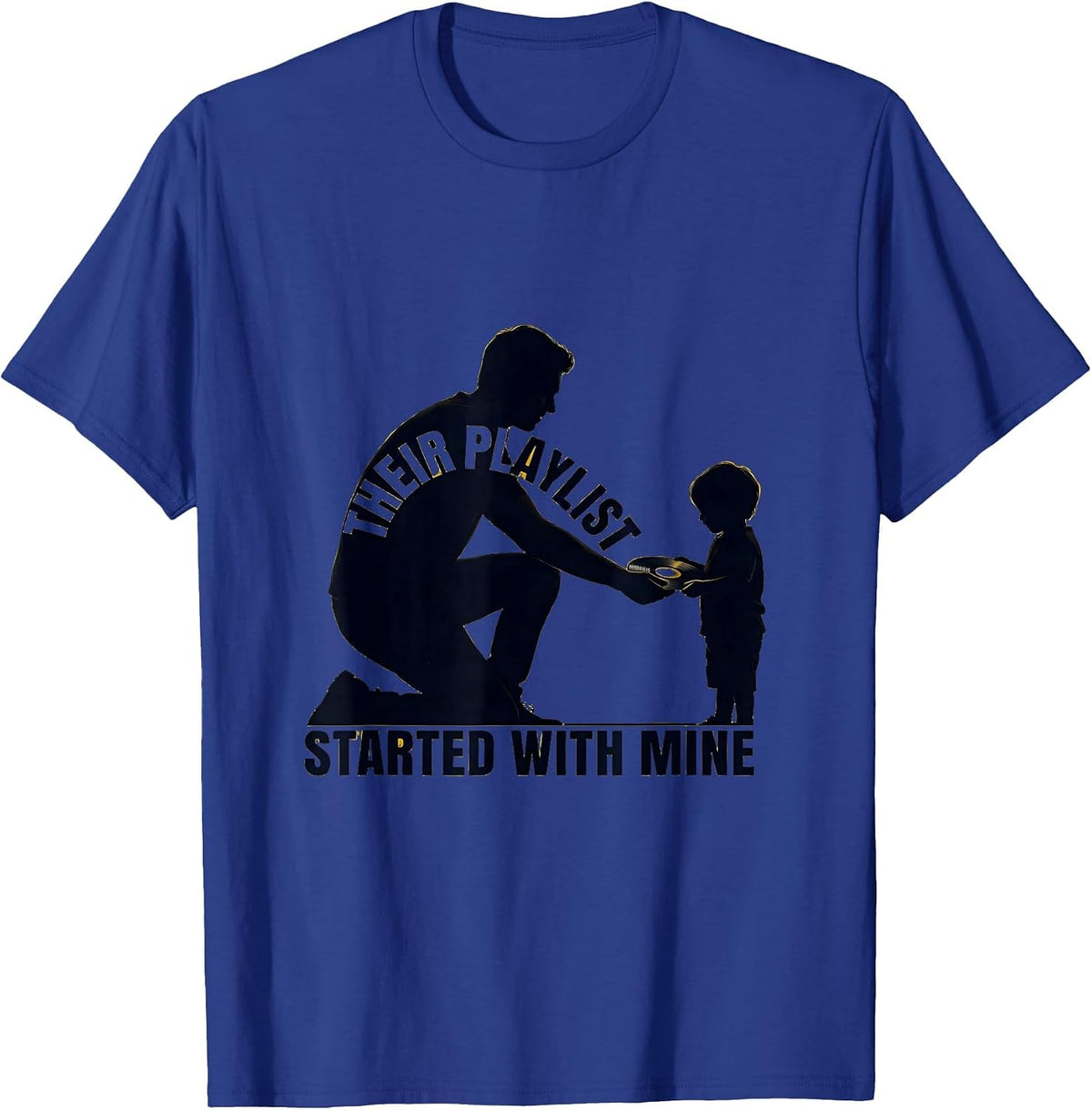 Their Playlist Started With Mine Hip-Hop Rap Lyric Quote T-Shirt - Royal Blue