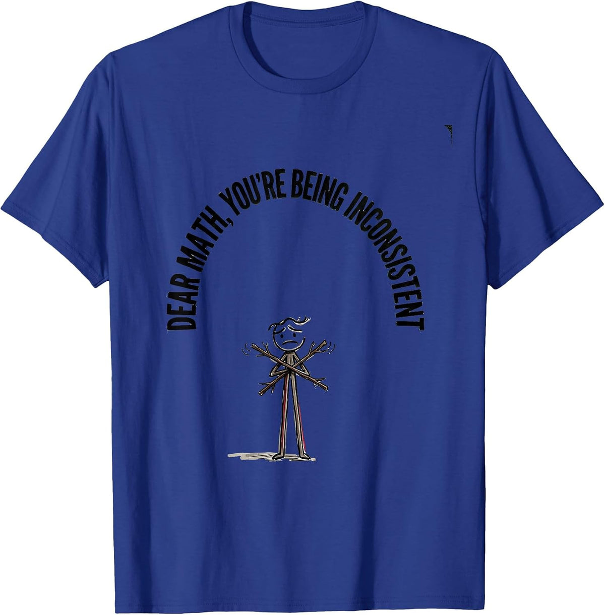 Men's Dear Math, You're Being Inconsistent Funny Math Teacher T-Shirt - Royal Blue