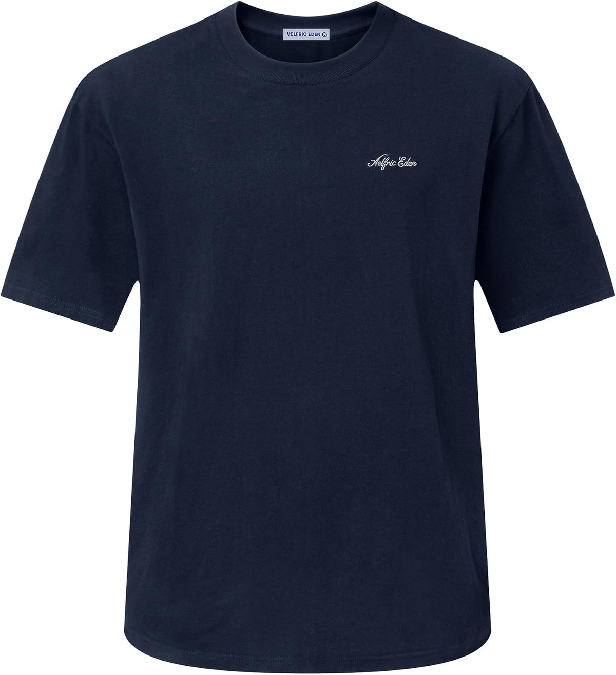 Aelfric Eden Mens T Shirts Casual Heavyweight Cotton Classic Tees - Navy Blue