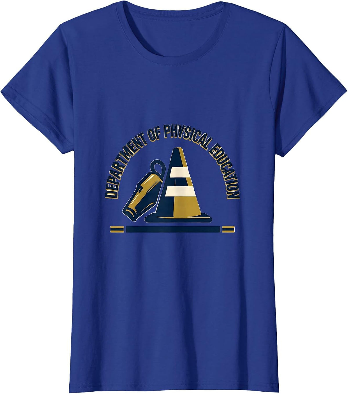 Women's Department Of Physical Education Sports PE Teacher Back T-Shirt - Royal Blue