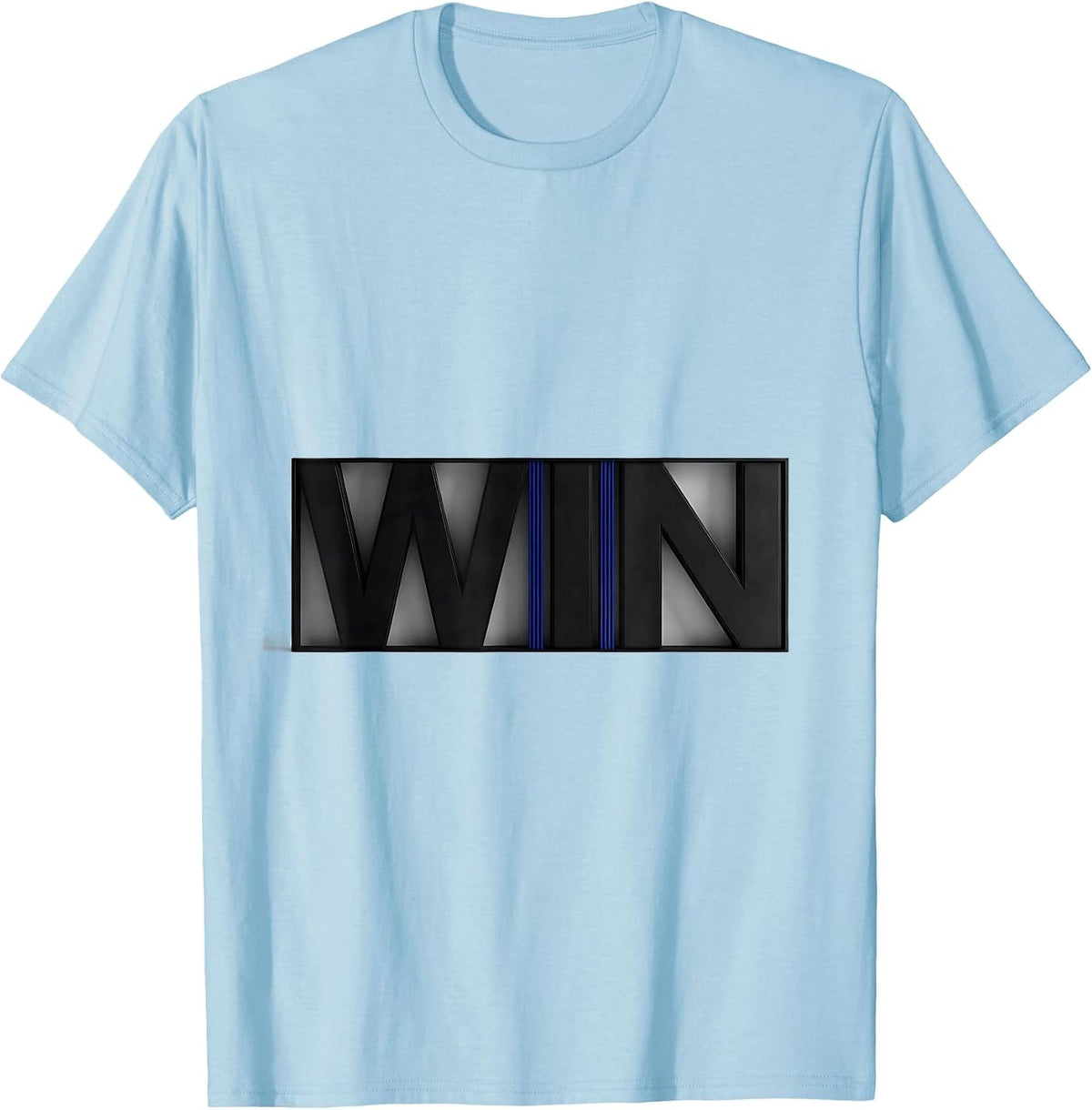 Men's W-I-N Funny Science Chemistry Nerd Humor Periodic Table Gift T-Shirt - Baby Blue