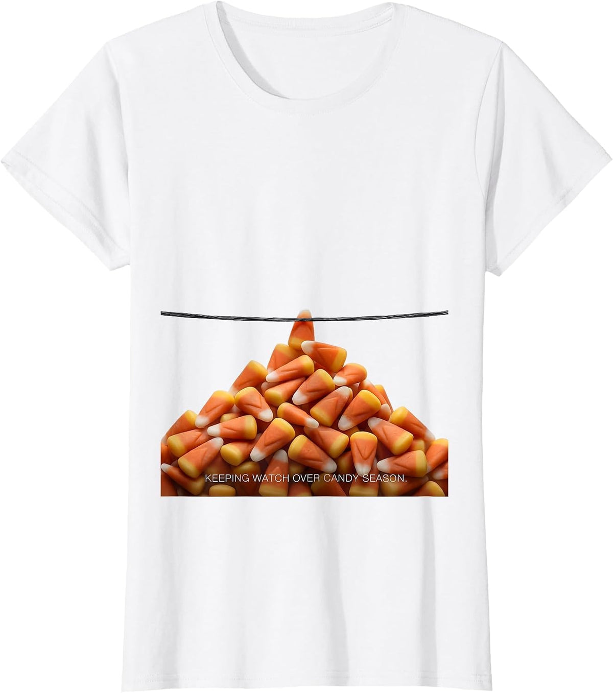 Women's Keeping Watch Over Candy Season Funny Dental Hygienist T-Shirt - White