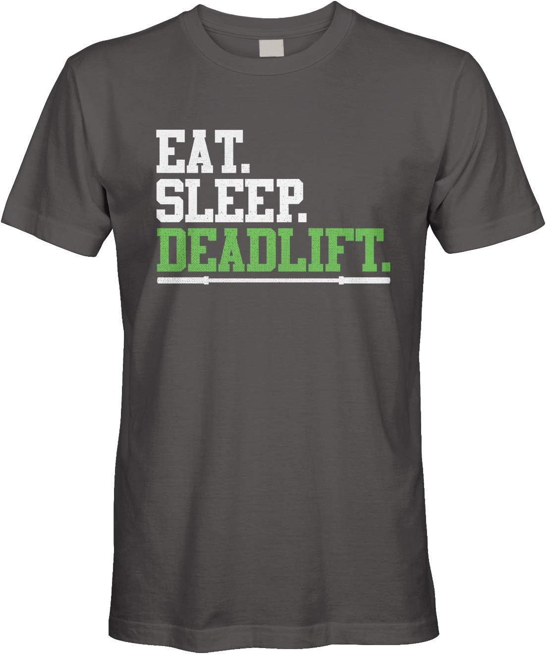 Men's Eat Sleep Deadlift, Funny Workout Gym T-Shirt - Charcoal