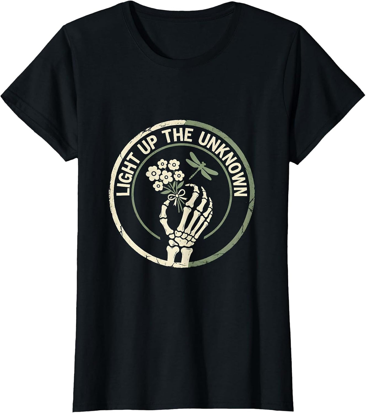 Women's Light Up the Unknown Radiology Design T-Shirt - Black