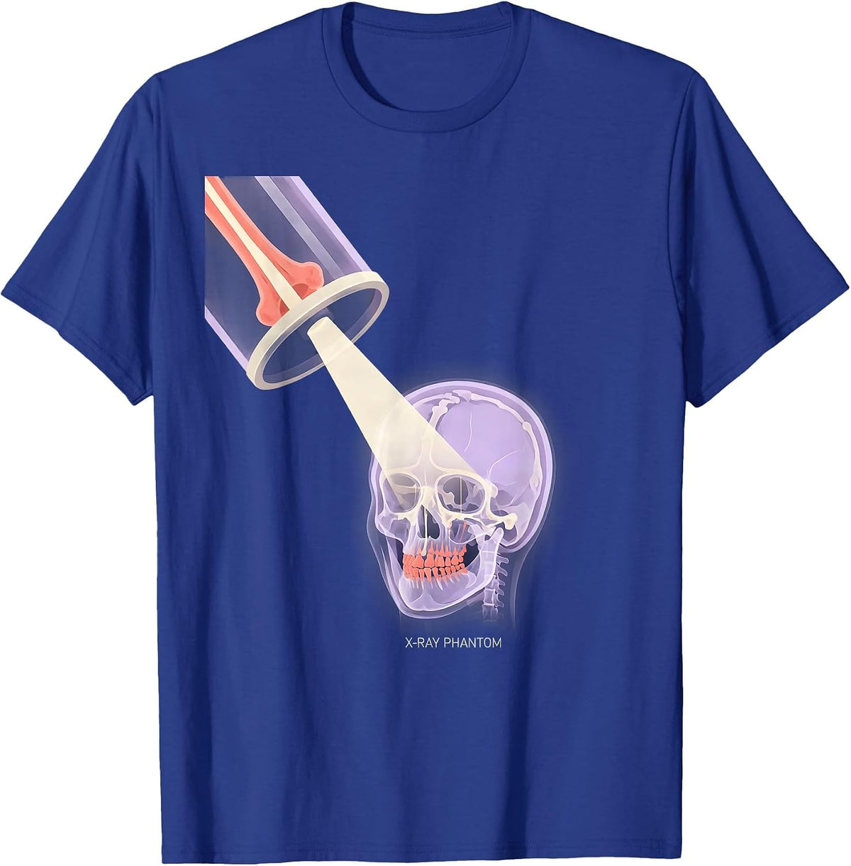 X-Ray Phantom Funny Radiology Tech Halloween Ghost Humor T-Shirt - Royal Blue