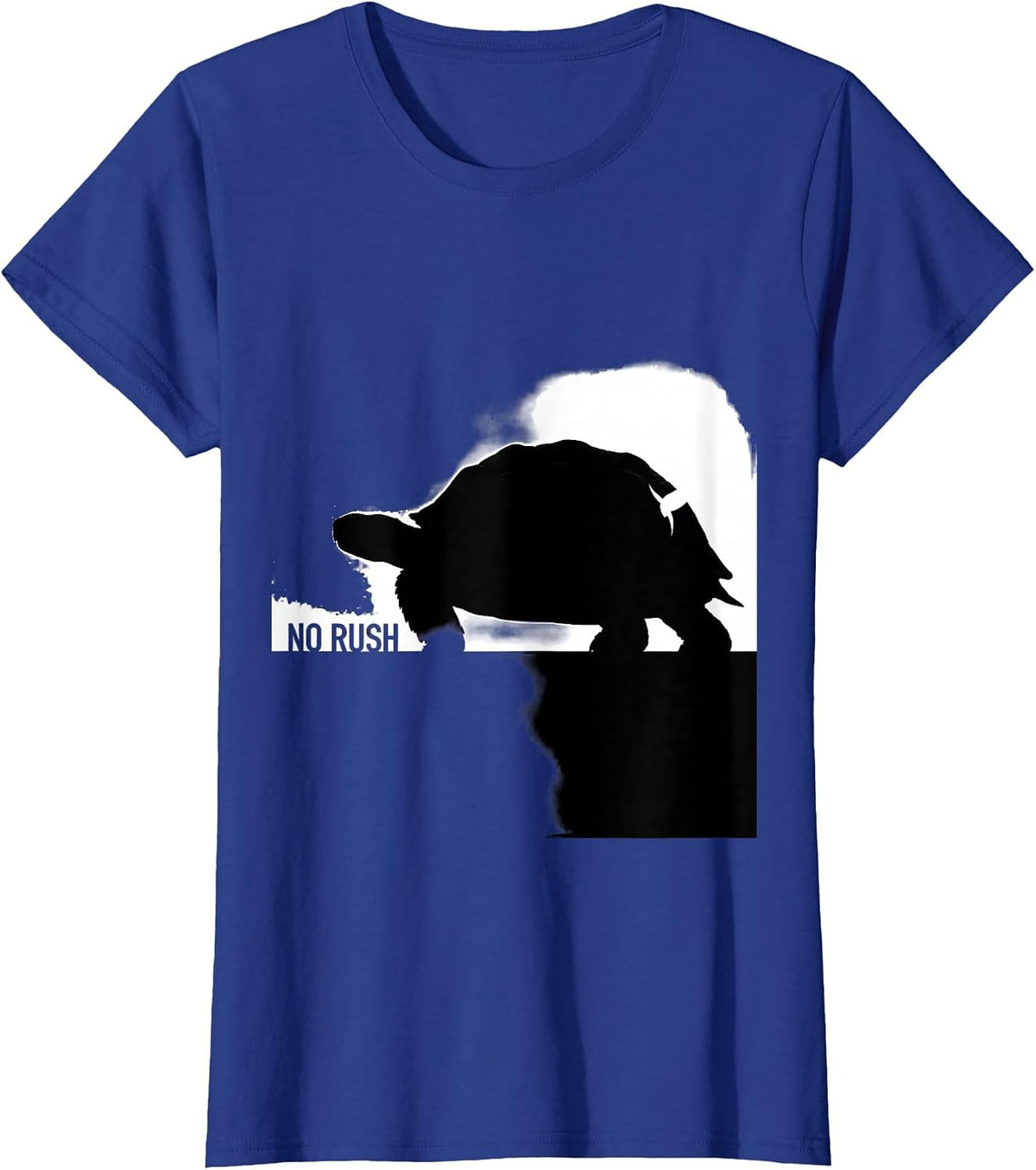 Women's No Rush Funny Tortoise Lover Pet Owner Gift T-Shirt - Royal Blue