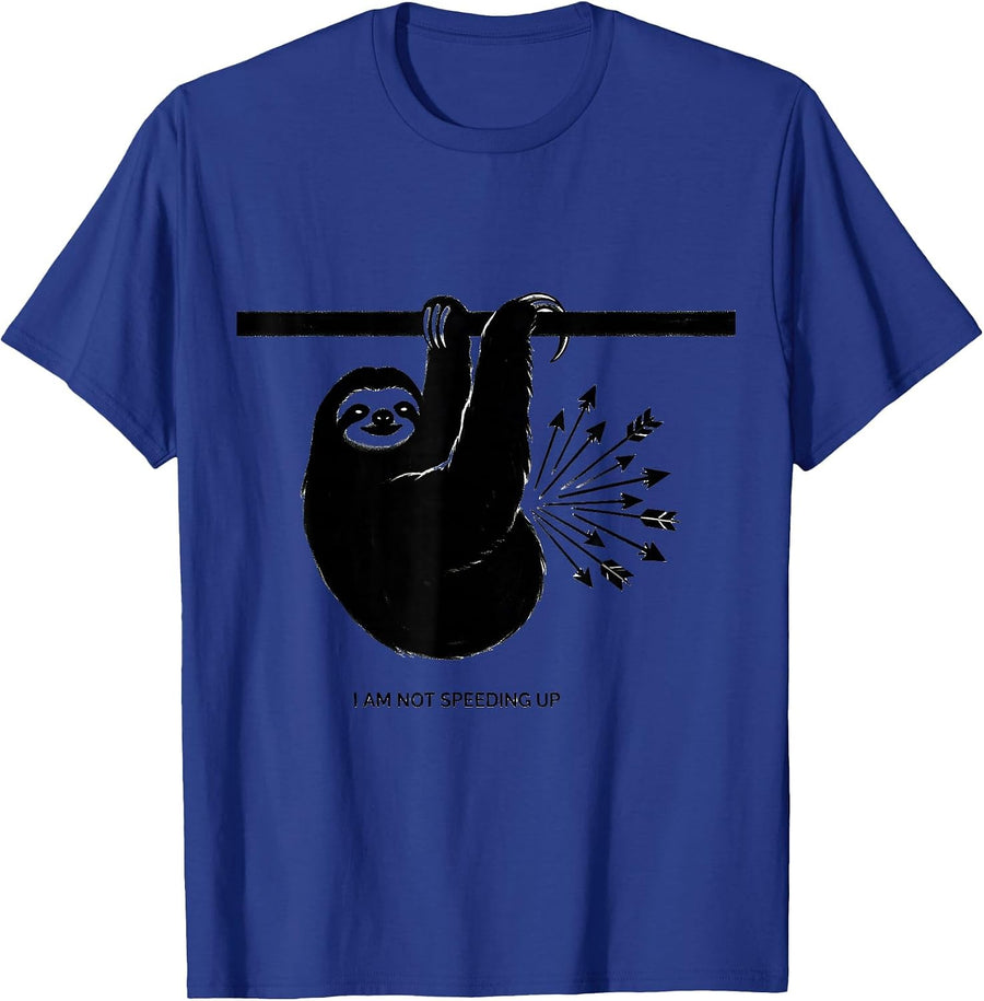 I Am Not Speeding Up Funny Sloth Lover Gift T-Shirt - Royal Blue