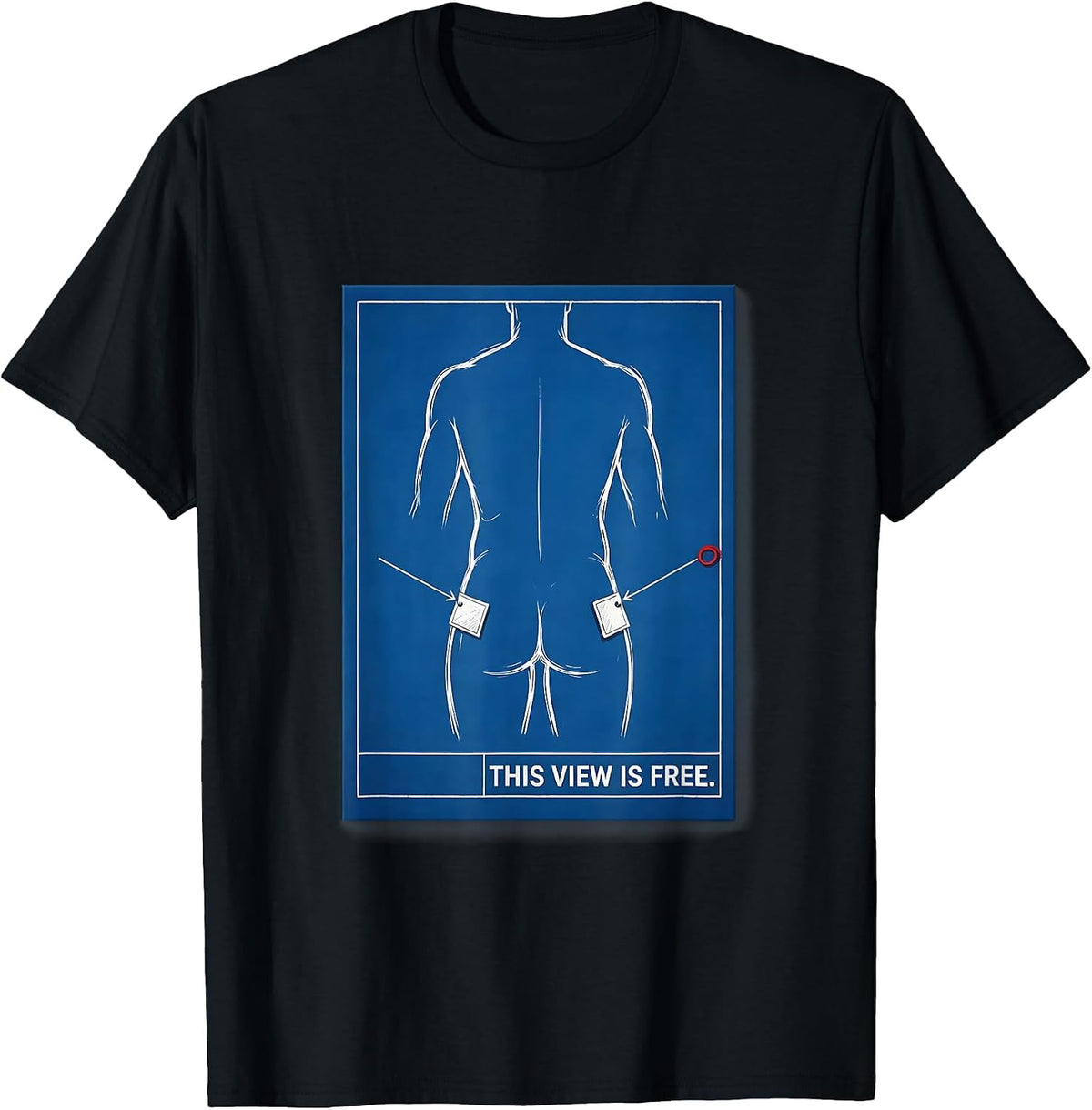 Men's This View Is Free Outdoor Nature Design T-Shirt - Black