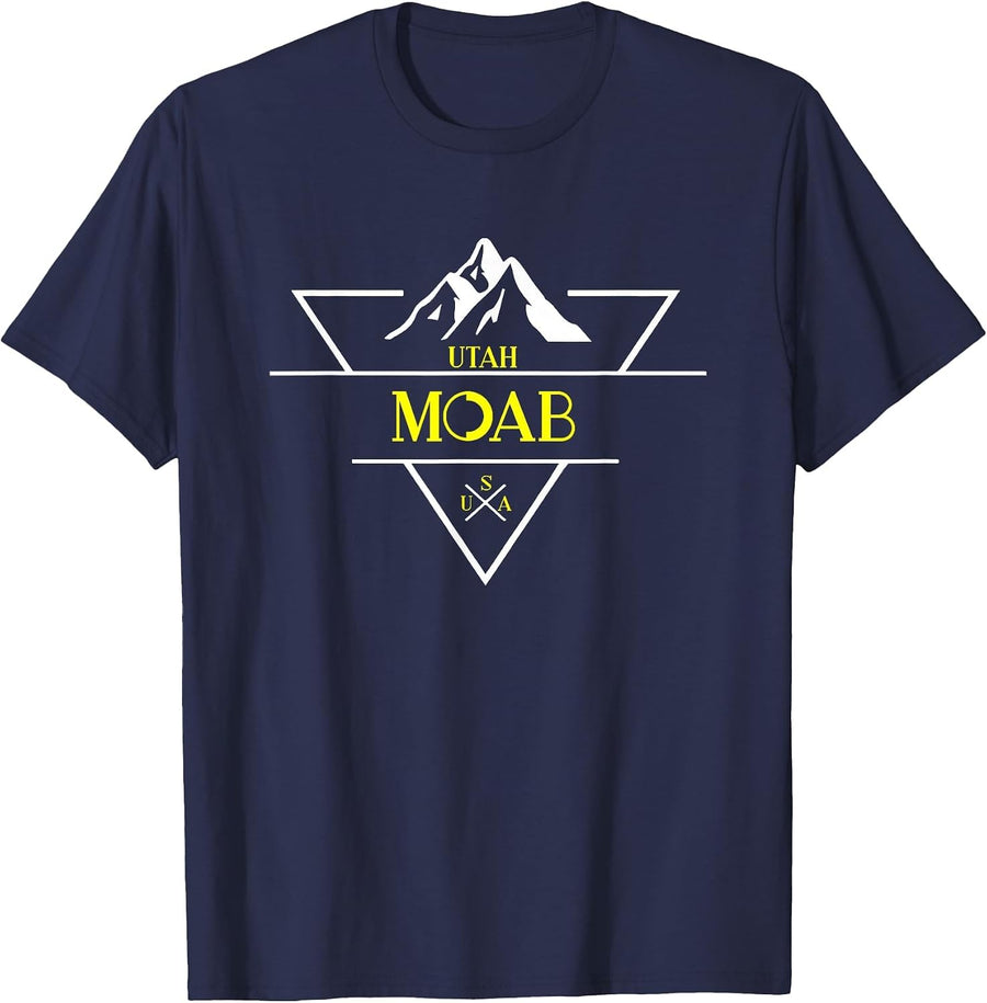 Moab Utah National Park - USA 1980s Retro Shirt T-Shirt - Navy Blue