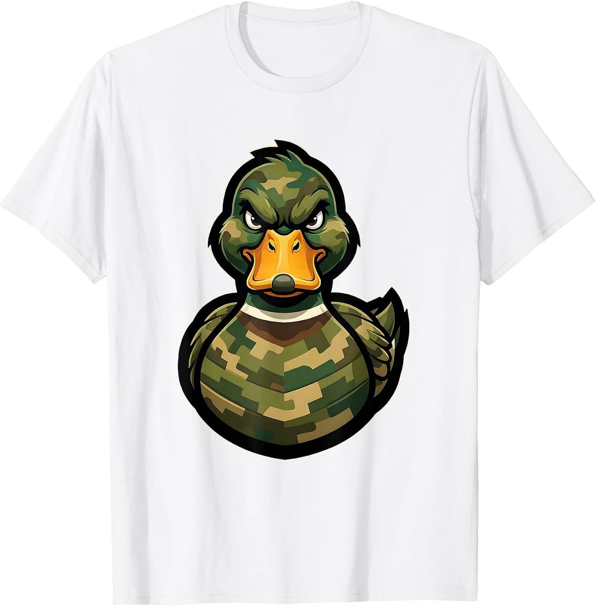 Men's Duck Camo Silhouette Dissolving Graphic T-Shirt - White