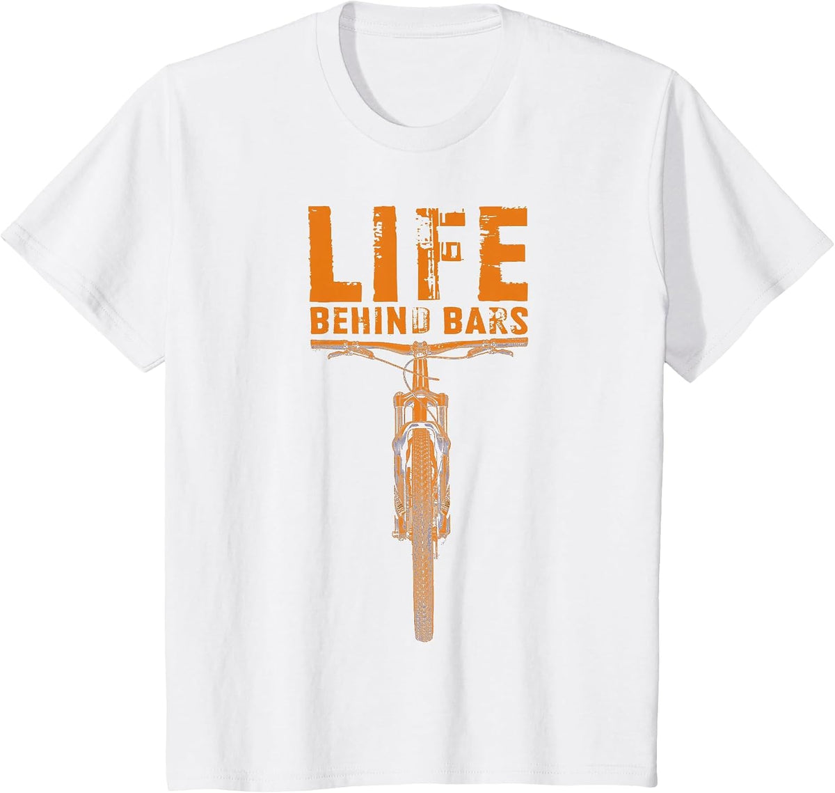 Mountain Bike T-Shirt: Life Behind Bars Funny Biking T-Shirt - White
