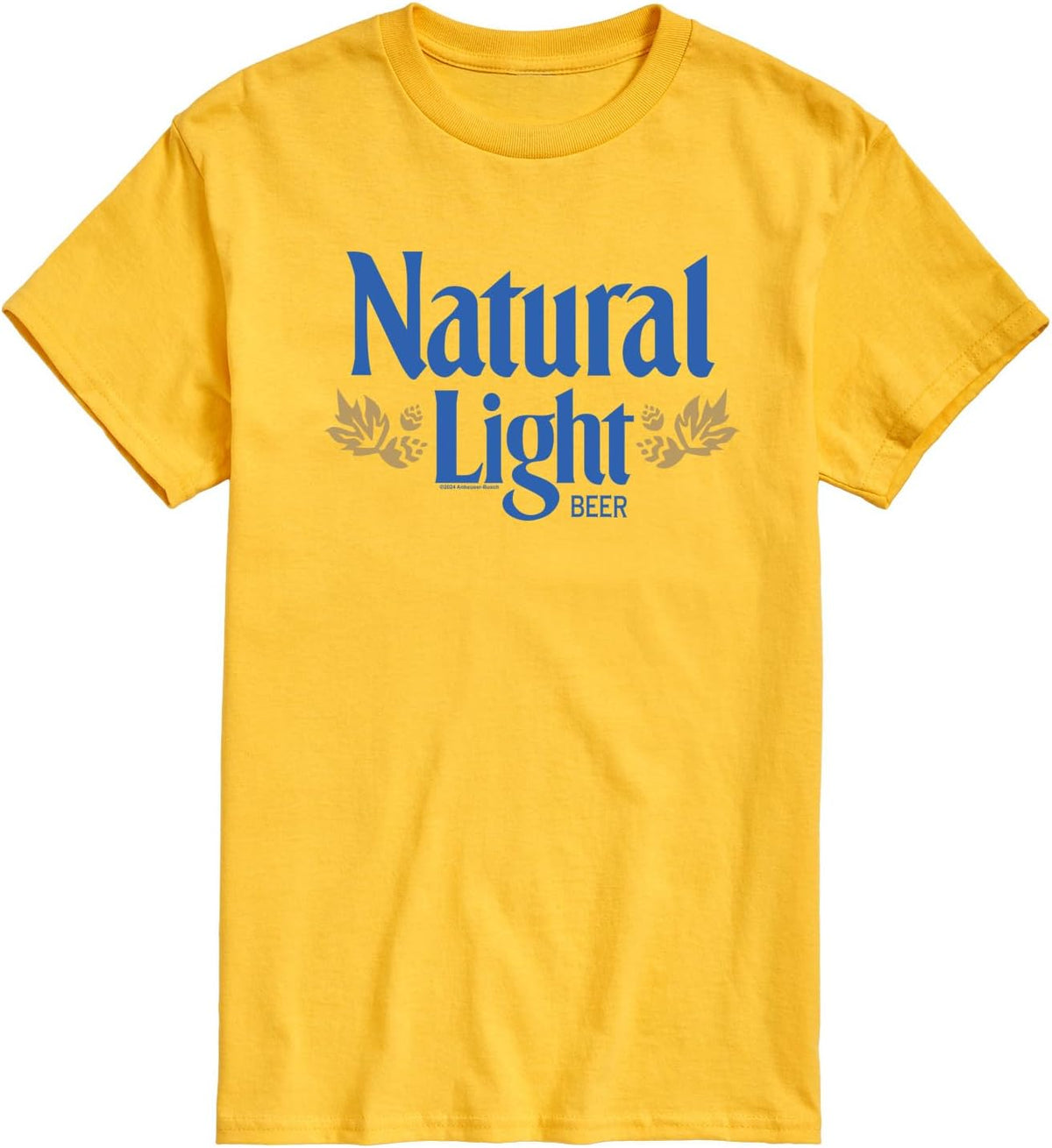 HYBRID APPAREL Natural Light - Logo - Men's Short Sleeve Graphic T-Shirt - Yellow
