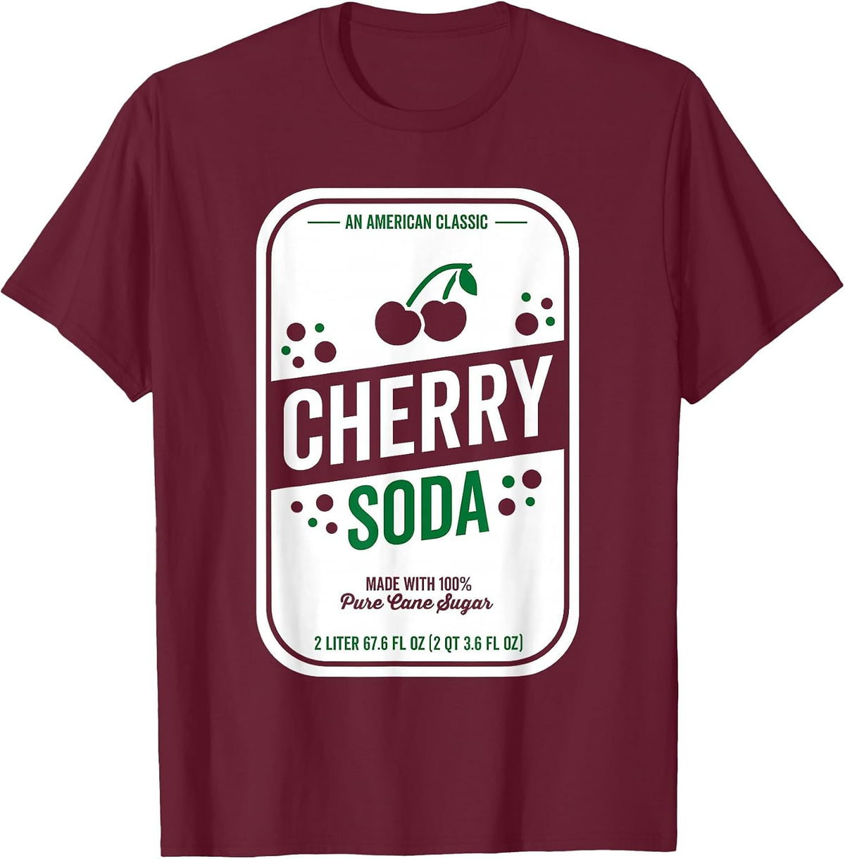 Soda Group Halloween Costume Cherry Soda T-Shirt - Burgundy